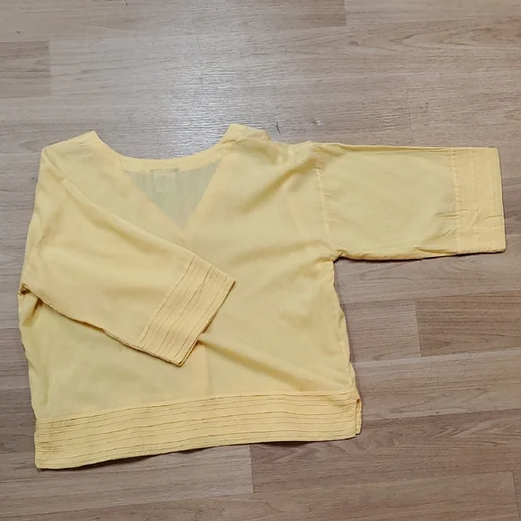 Yellow Button-Up Blouse - Picture 5 of 11